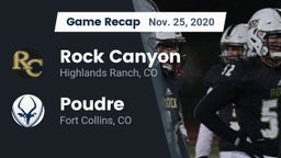 Recap: Rock Canyon  vs. Poudre  2020