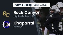 Recap: Rock Canyon  vs. Chaparral  2021