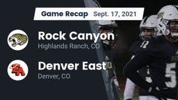 Recap: Rock Canyon  vs. Denver East  2021