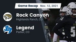 Recap: Rock Canyon  vs. Legend  2021