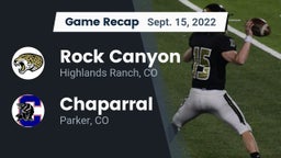 Recap: Rock Canyon  vs. Chaparral  2022