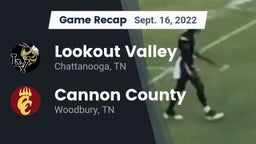 Recap: Lookout Valley  vs. Cannon County  2022