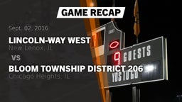 Recap: Lincoln-Way West  vs. Bloom Township  District 206 2016