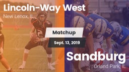 Matchup: Lincoln-Way West vs. Sandburg  2019