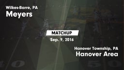 Matchup: Meyers vs. Hanover Area  2016