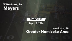 Matchup: Meyers vs. Greater Nanticoke Area  2016