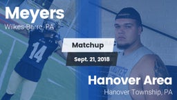 Matchup: Meyers vs. Hanover Area  2018