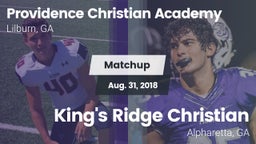 Matchup: Providence vs. King's Ridge Christian  2018