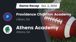 Recap: Providence Christian Academy  vs. Athens Academy 2020