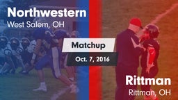 Matchup: Northwestern vs. Rittman  2016