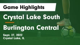 Crystal Lake South  vs Burlington Central Game Highlights - Sept. 27, 2022
