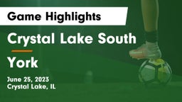 Crystal Lake South  vs York  Game Highlights - June 25, 2023