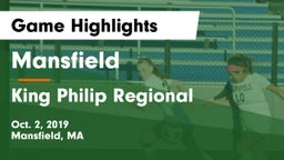 Mansfield  vs King Philip Regional  Game Highlights - Oct. 2, 2019