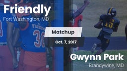 Matchup: Friendly vs. Gwynn Park  2017