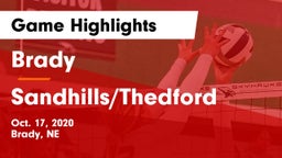 Brady  vs Sandhills/Thedford Game Highlights - Oct. 17, 2020