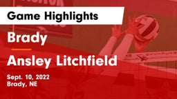 Brady  vs Ansley Litchfield Game Highlights - Sept. 10, 2022