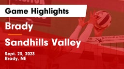Brady  vs Sandhills Valley Game Highlights - Sept. 23, 2023