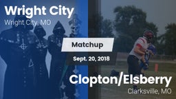 Matchup: Wright City High vs. Clopton/Elsberry  2018