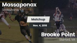 Matchup: Massaponax High vs. Brooke Point  2016