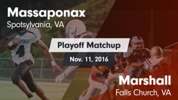 Matchup: Massaponax High vs. Marshall  2016
