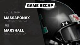 Recap: Massaponax  vs. Marshall  2016