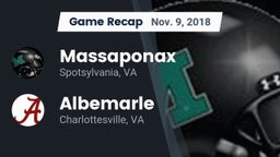 Recap: Massaponax  vs. Albemarle  2018