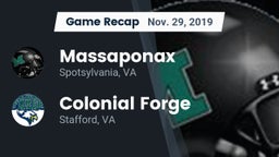 Recap: Massaponax  vs. Colonial Forge  2019