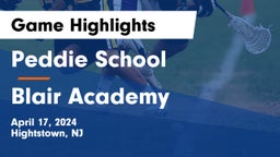 Peddie School vs Blair Academy Game Highlights - April 17, 2024