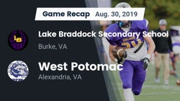 Recap: Lake Braddock Secondary School vs. West Potomac  2019
