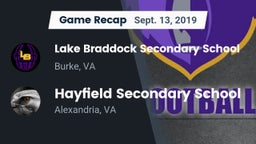 Recap: Lake Braddock Secondary School vs. Hayfield Secondary School 2019