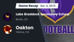 Recap: Lake Braddock Secondary School vs. Oakton  2019