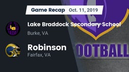 Recap: Lake Braddock Secondary School vs. Robinson  2019
