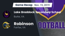 Recap: Lake Braddock Secondary School vs. Robinson  2019