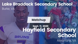 Matchup: Lake Braddock vs. Hayfield Secondary School 2020