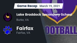 Recap: Lake Braddock Secondary School vs. Fairfax  2021