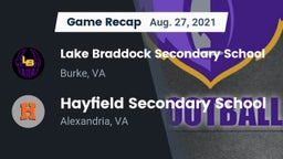 Recap: Lake Braddock Secondary School vs. Hayfield Secondary School 2021