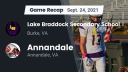 Recap: Lake Braddock Secondary School vs. Annandale  2021