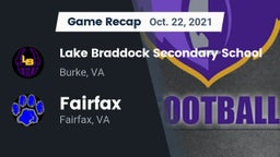 Recap: Lake Braddock Secondary School vs. Fairfax  2021