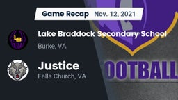 Recap: Lake Braddock Secondary School vs. Justice  2021