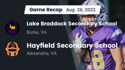 Recap: Lake Braddock Secondary School vs. Hayfield Secondary School 2022