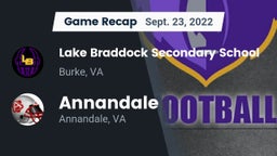 Recap: Lake Braddock Secondary School vs. Annandale  2022