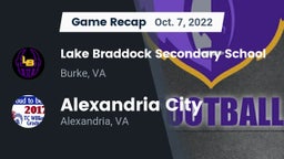 Recap: Lake Braddock Secondary School vs. Alexandria City  2022