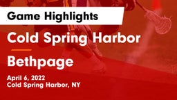 Cold Spring Harbor  vs Bethpage  Game Highlights - April 6, 2022