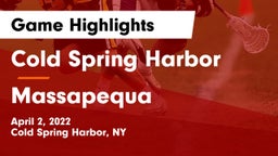 Cold Spring Harbor  vs Massapequa  Game Highlights - April 2, 2022