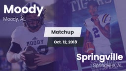 Matchup: Moody  vs. Springville  2018