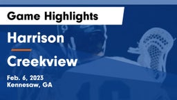 Harrison  vs Creekview  Game Highlights - Feb. 6, 2023