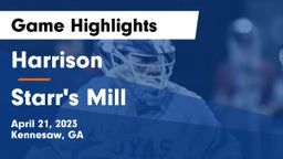 Harrison  vs Starr's Mill  Game Highlights - April 21, 2023