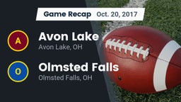 Recap: Avon Lake  vs. Olmsted Falls  2017