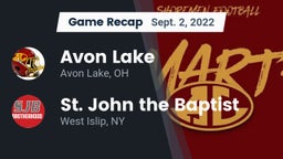 Recap: Avon Lake  vs. St. John the Baptist  2022