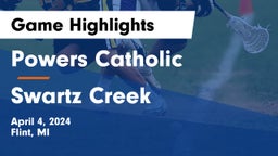 Powers Catholic  vs Swartz Creek  Game Highlights - April 4, 2024